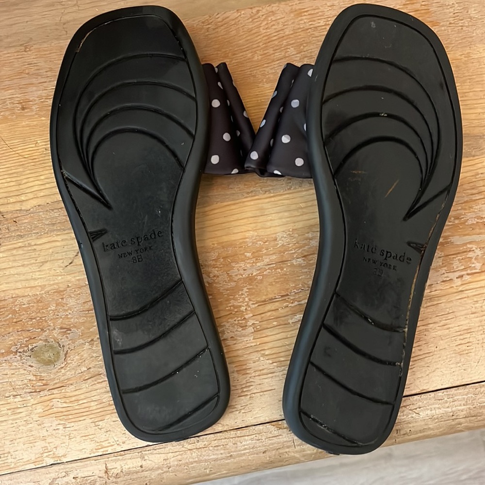 Kate Spade “Bikini” Sandals Slides Polka Dot Bow Neoprene Size 8 - Picture 8 of 10